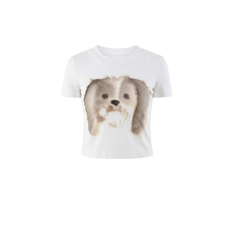 Hand-Drawn Dog Head T-shirt