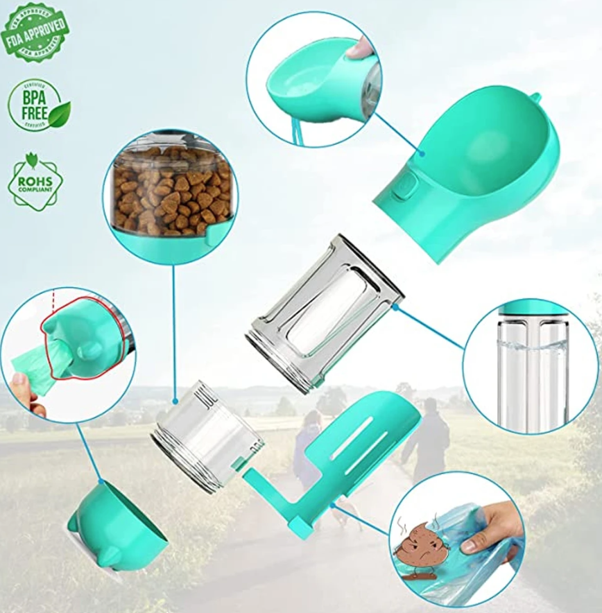 2 in 1 on the go dog bowl