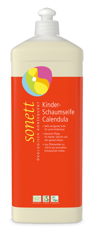 Sonett Kinderschaumseife Calendula – milde Naturseife für empfindliche Kinderhaut mit zartem Calendula-Duft