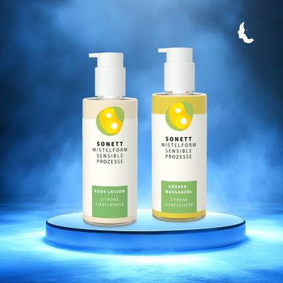HIBAM® Pflegeöle und Lotionen von Sonett – natürliche Körperpflege mit Mistelextrakt für geschmeidige Haut