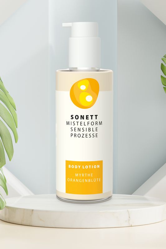 Body Lotion Myrthe Orangenblüte – erfrischend & belebend | HIBAM Body Lotion Myrthe & Orangenblüte – natürliche Pflege mit ätherischen Ölen, vitalisierend und erfrischend für Körper und Geis