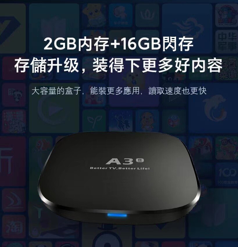 HTV A3Ⅱ Android TV Box - 8K HD, Amlogic S905X3, 16GB Storage, Wi-Fi, HDMI, 2025 Version