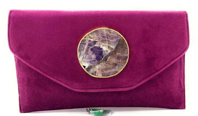 Cartera/Bolso Terciopelo 16 X 30 color Buganvilla Ágata