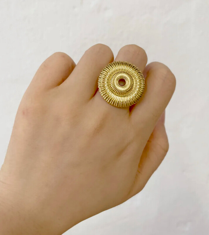 Sortija caracol acero