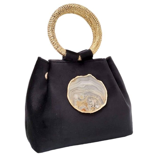 Bolso negro terciopelo Ágata