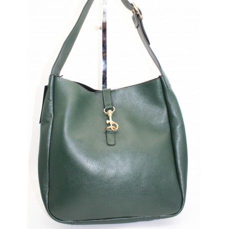Bolso verde piel