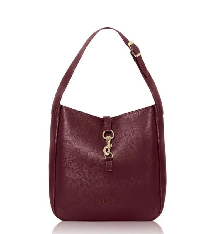 Bolso granate piel