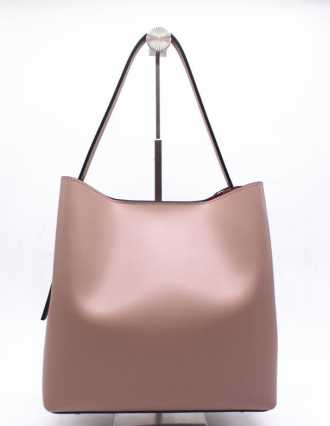 Bolso Shopper Piel rosa empolvado