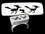 Roadrunner Design Ring  Size 7 3/4