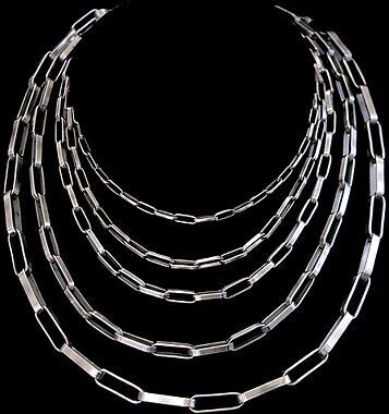 Hopi Native American Indian Handmade Silver Chains Hopi Native American Indian Handmade Silver Chains