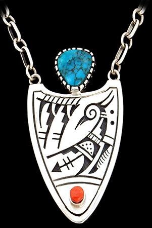 Night Hawk Shield Necklace