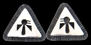 Small Post Triangular Earrings