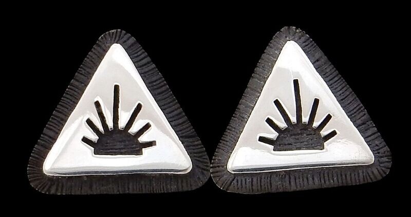 Very Small Rising Sun Post Earrings