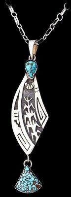 Maiden Pendant with Kingman Turquoise
