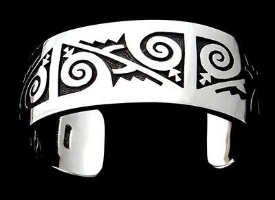 Storm Pattern Silver Bracelet