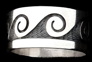 Classic Wave Pattern Size 10 1/2 Ring