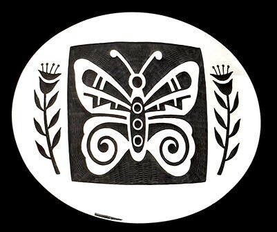 Butterfly, Flowers and Prayer Feathers Buckle