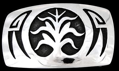Corn Plant with Rain Symbols Buckle