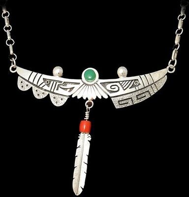 Choker with Coral and Chrysoprase