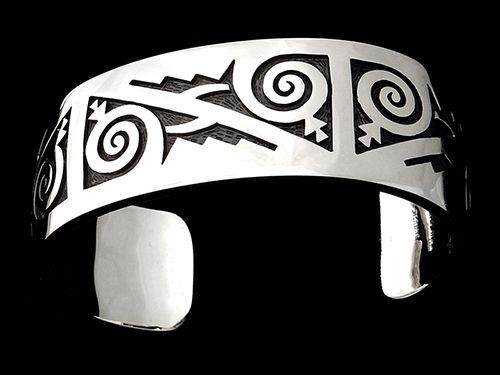 Large Sized Bracelet with Storm Design