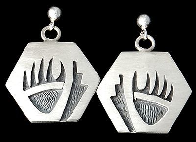Bear Paw Dangle Earrings