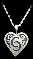 Heart-Shaped Tufa Cast Pendant