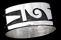 Water Wave and Rainfall Size 10 1/4 Ring