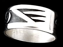 Size 10 Ring with Water Symbols