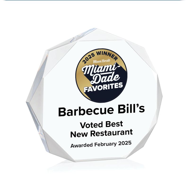 Acrylic Winner's Award - Clear Octagon