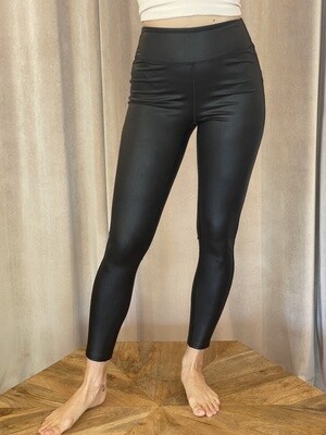B1340PSTS Thread faux leather leggings
