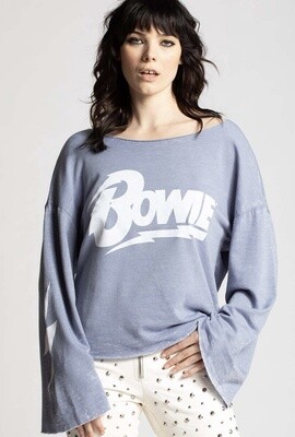 Recycled Karma Bowie bolt bell sleeve ls sweatshirt