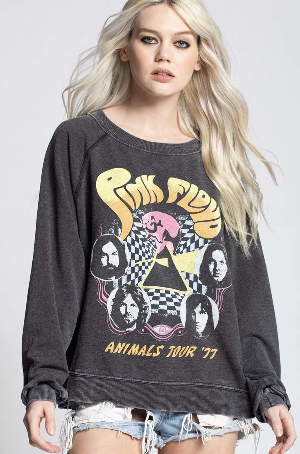 Recycled Karma Pink Floyd Animals Tour ls sweatshirt, color: black, Size: XS