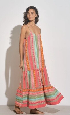 CNE Elan spaghetti strap tiered maxi dress