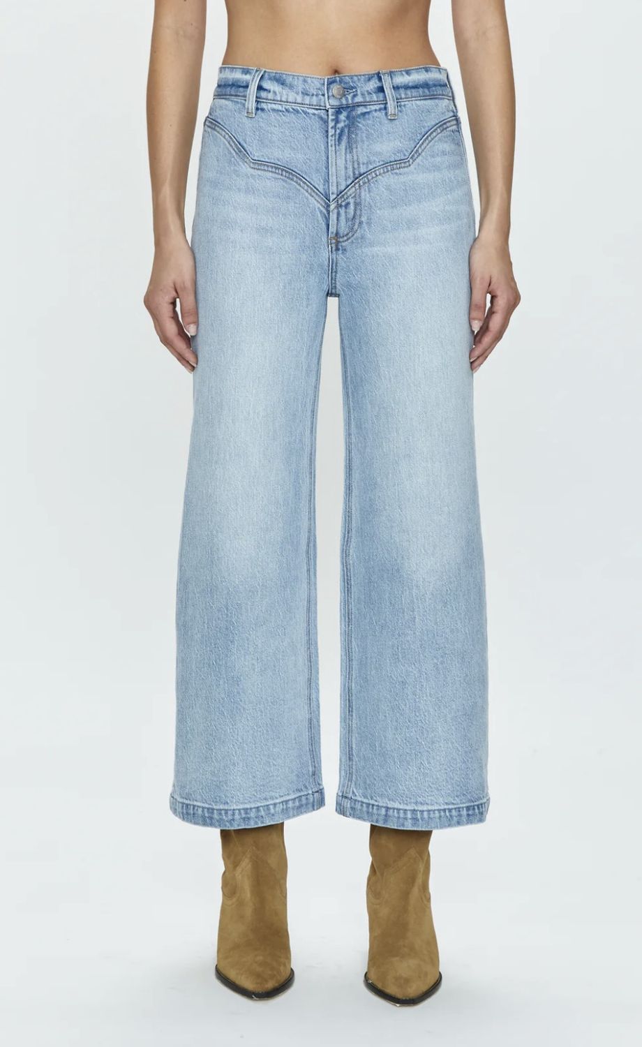Pistola &quot;Lana&quot; crop front yolk western high rise ultra wide leg P00016235RJ-SNTVT