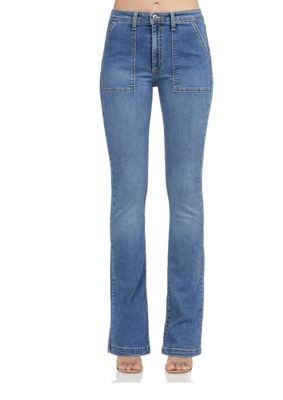 Morrison &quot;Trucker&quot; mid-rise bootcut long front pockets MD2026-B22-1