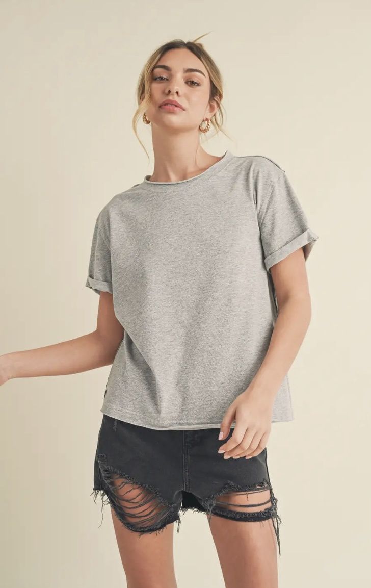 Mali cuffed short sleeve  tee A+C 8314DN