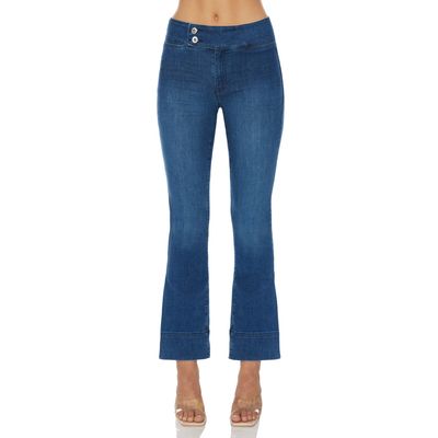 Morrison &quot;Traveler&quot; mid-rise boot crop wide hem double button waist detail MD1994-BC226