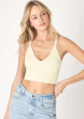 Ribbed v-neck crop top Niki Biki NS8120