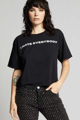 &quot;I Hate Everybody&quot; cropped tee