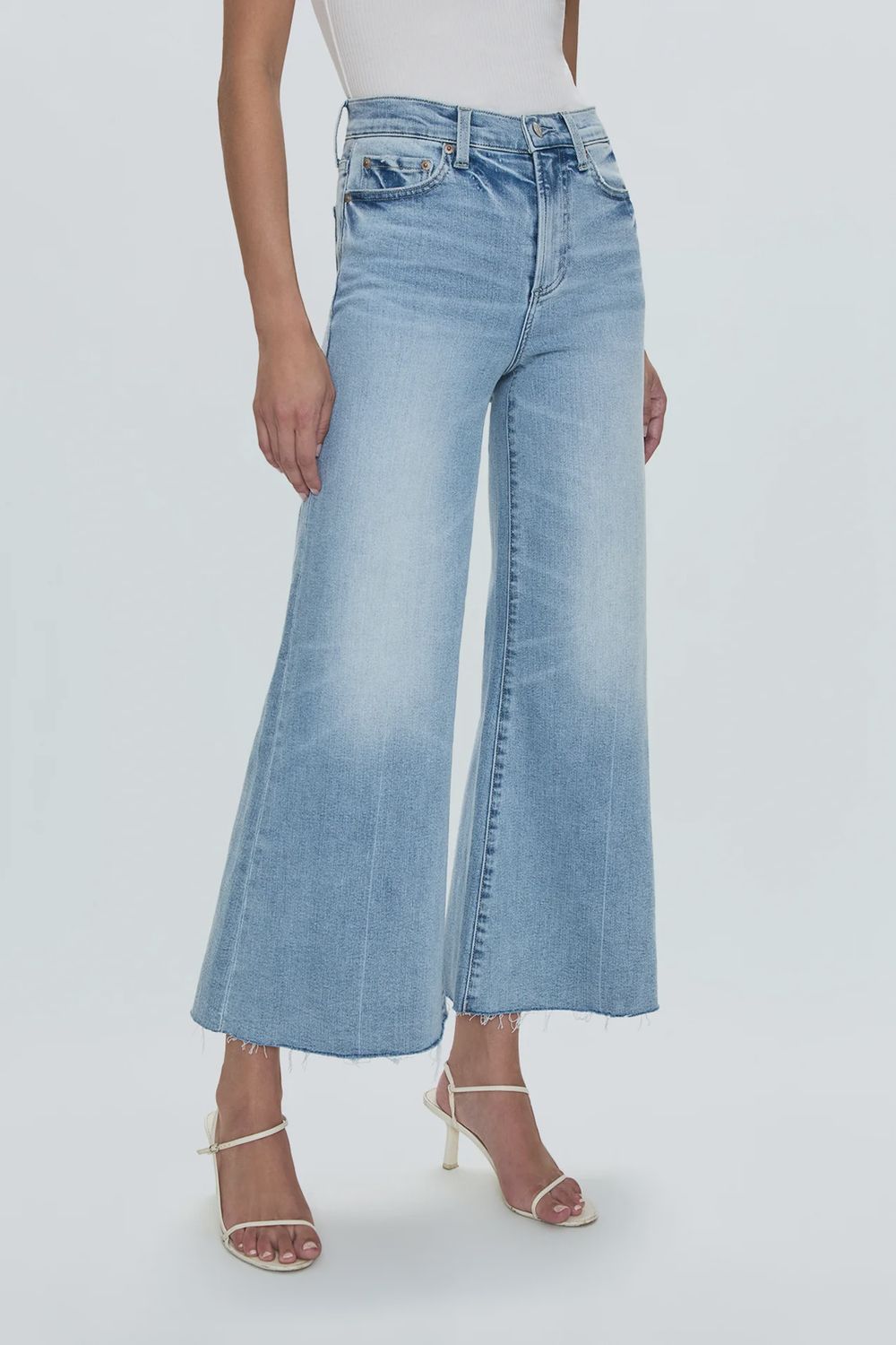 Pistola &quot;Izzy&quot;  mid rise wide leg crop raw hem P00016350DN