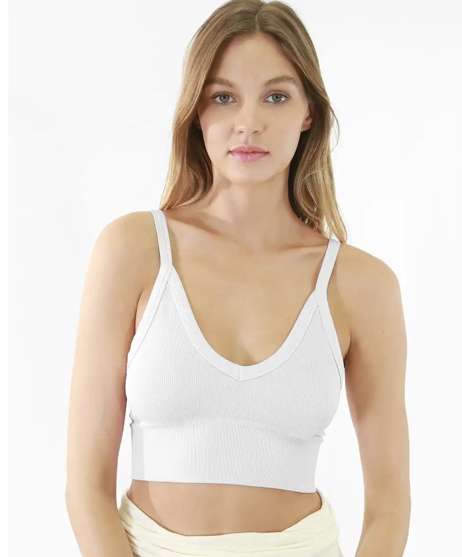 Ribbed v-neck crop top Niki Biki NS8120