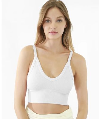 Ribbed v-neck crop top Niki Biki NS8120