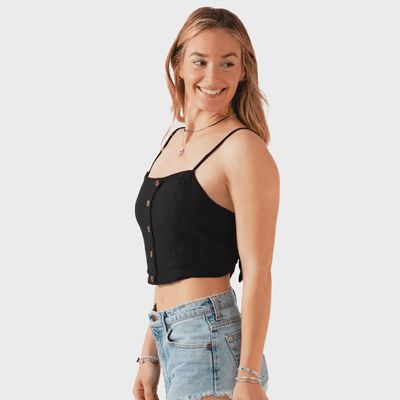 Cruisin tie back crop top Lotus + Luna 86106C
