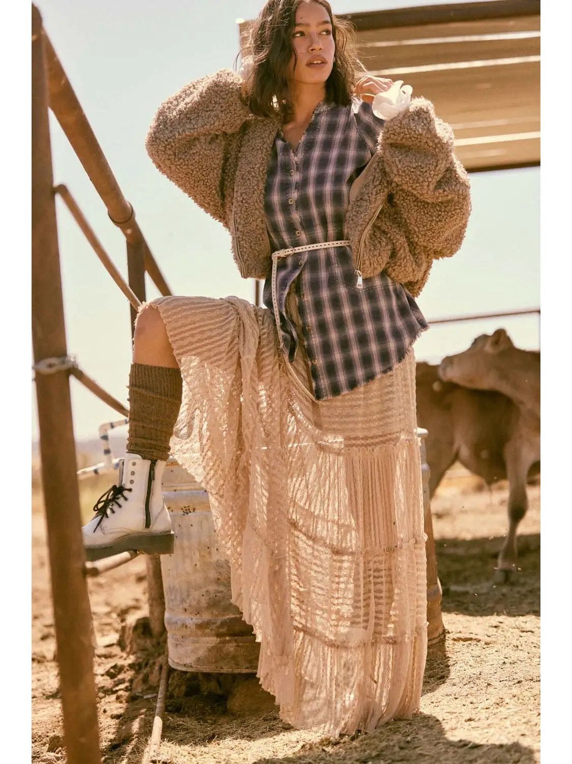 Tiered Lace Skirt