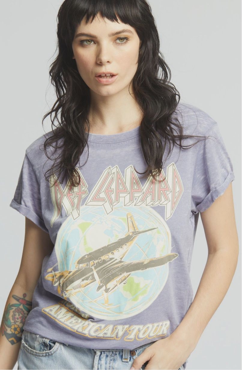 Def Leppard Airplane North American Tour burnout tee