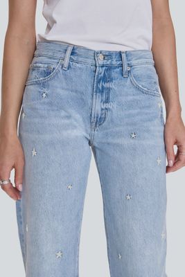Pistola "Lexi" Mid Rise Bowed Straight Embroidered Stars