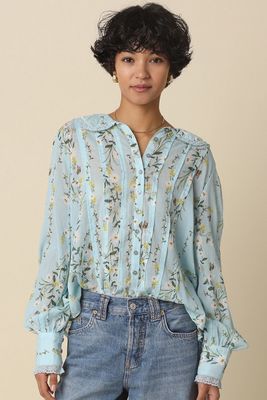 Macie Floral Pintuck Blouse