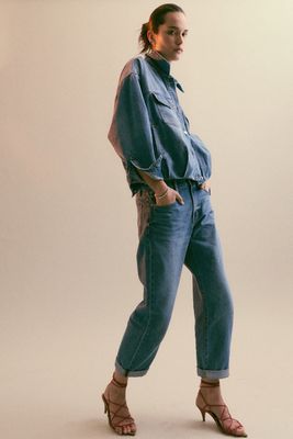 "Donny" rolled hem boyfriend denim