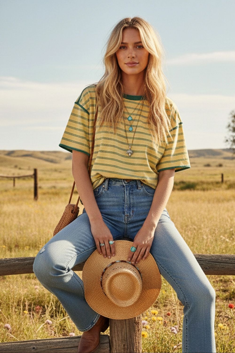 Striped Oversized Relaxed Tee