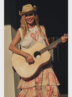 Broken disco heart muscle tank raw hem sleeve